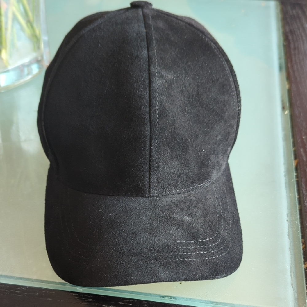 Black Corduroy Baseball Hat Minimalist Design